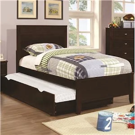 Twin Bed with Framing Details with Trundle